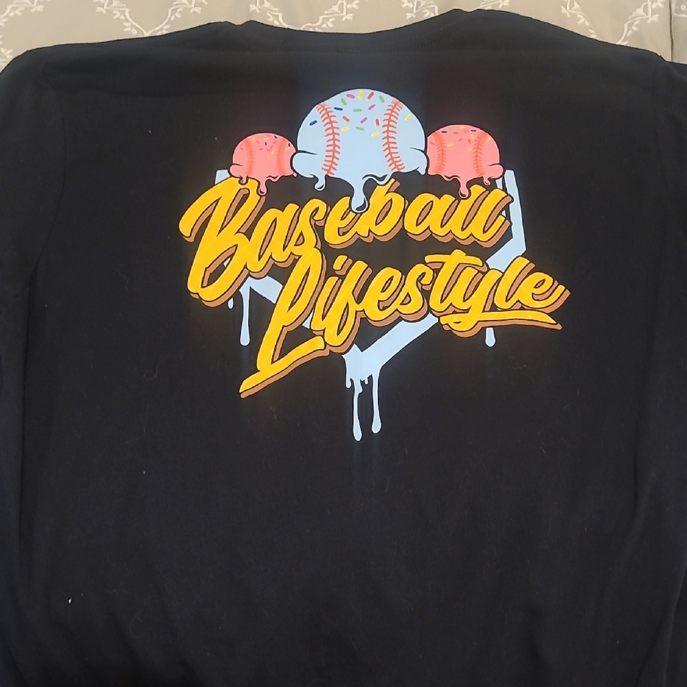 Baseball Lifestyle Black Graphic Tee